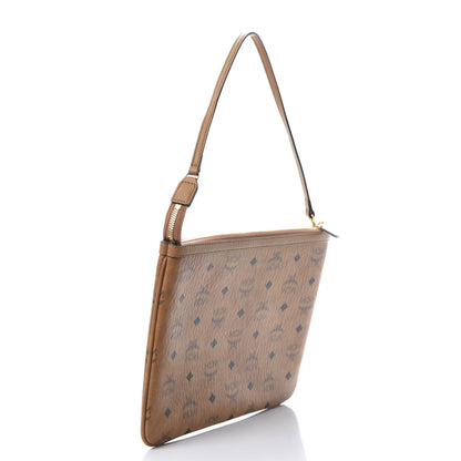 MCM Visetos Liz Shopper Tote Pouch Cognac 3 of 10