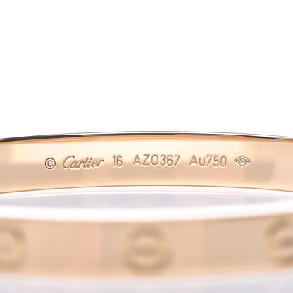 Cartier 18K Yellow Gold LOVE Bracelet 16 4 of 7
