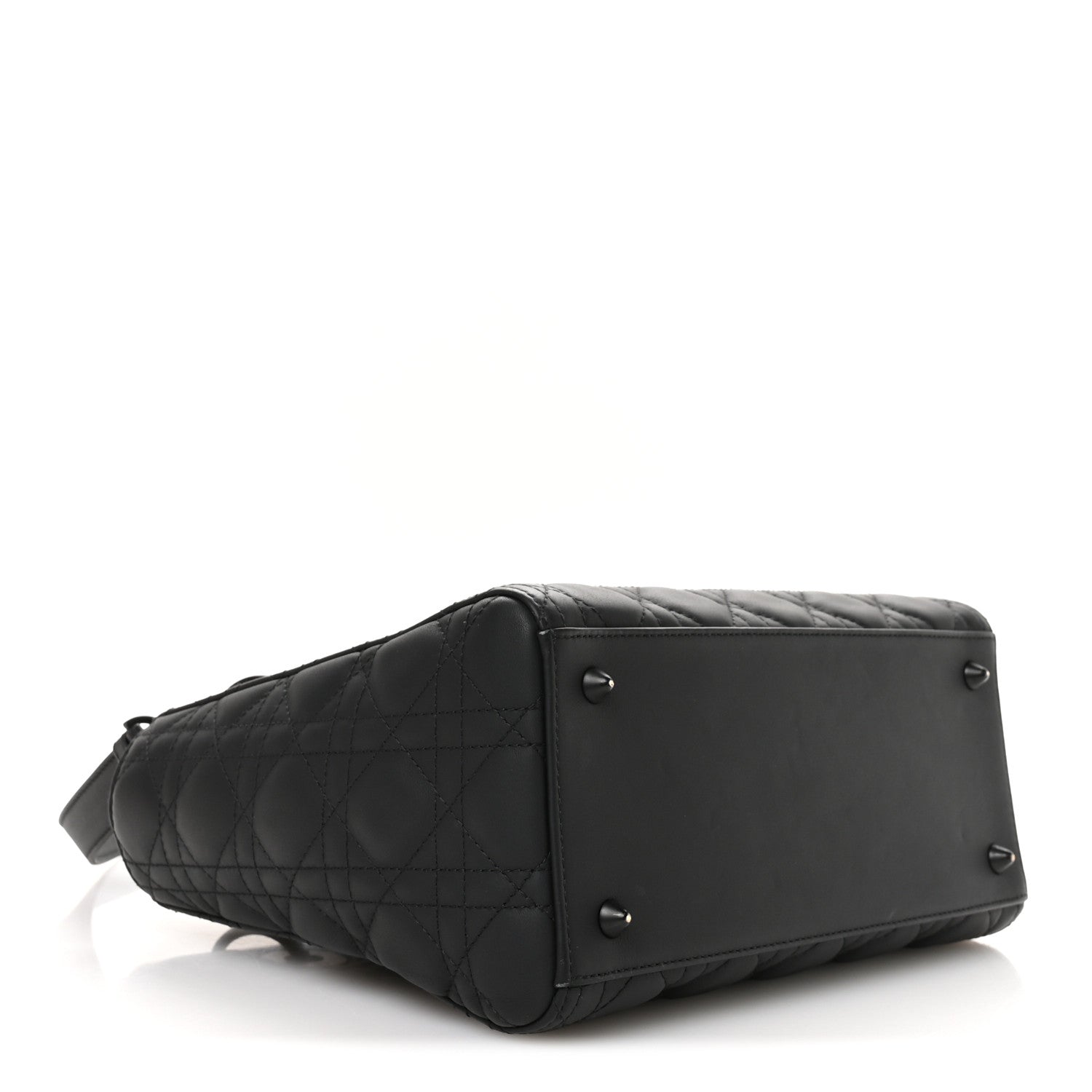 Christian Dior Ultra Matte Calfskin Cannage Medium Lady Dior Black Christian Dior Ultra Matte Calfskin Cannage Medium Lady Dior Black