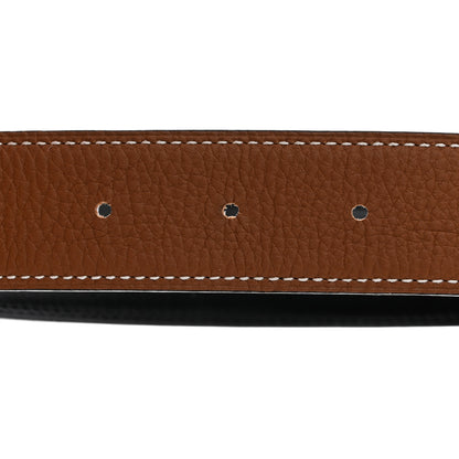 Hermes Box Togo 32mm Guilloche H Belt 90 36 Black Gold 7 of 8
