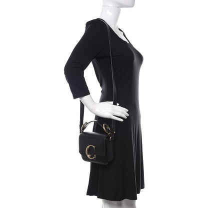 Chloe Shiny Calfskin Suede Mini C Double Carry Black 2 of 9