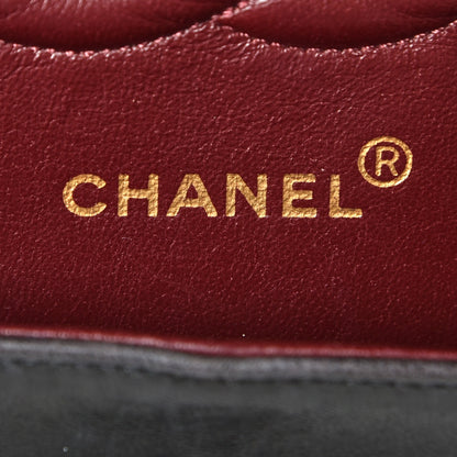 Chanel Lambskin Quilted Medium Double Flap Black 7 of 11