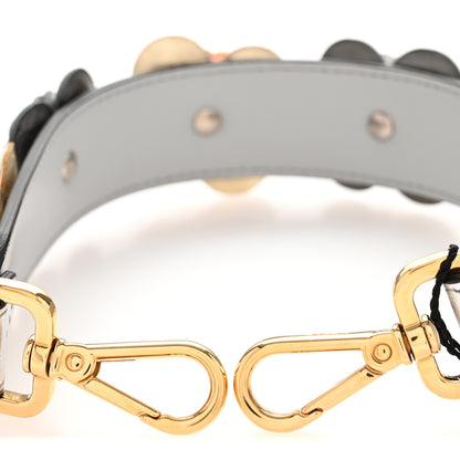 Fendi Vitello Catalan Mirror Flowerland Studded Mini Strap You Argento Multicolor 3 of 7