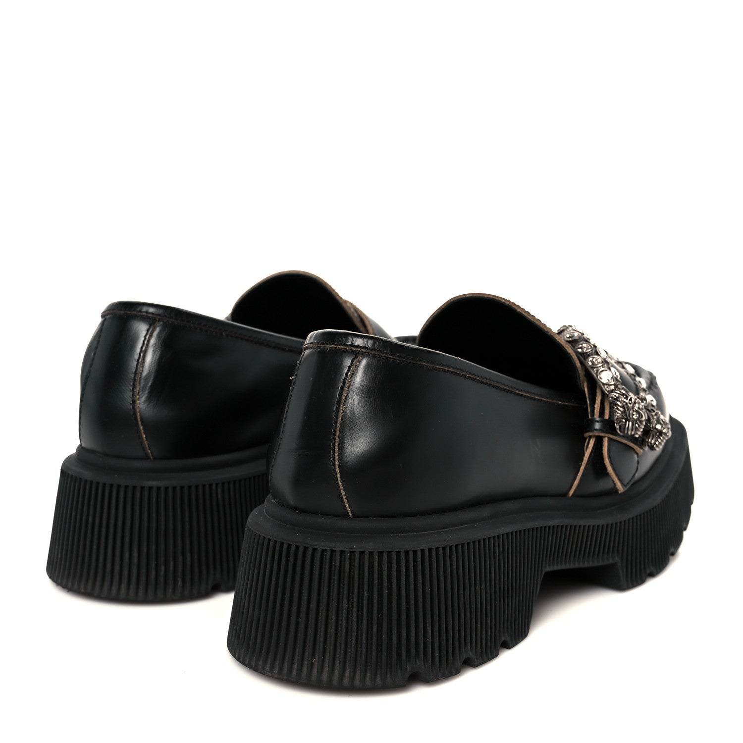 Gucci Cordovan Lux Dionysus Hunder Loafers 37.5 Black 5 of 10