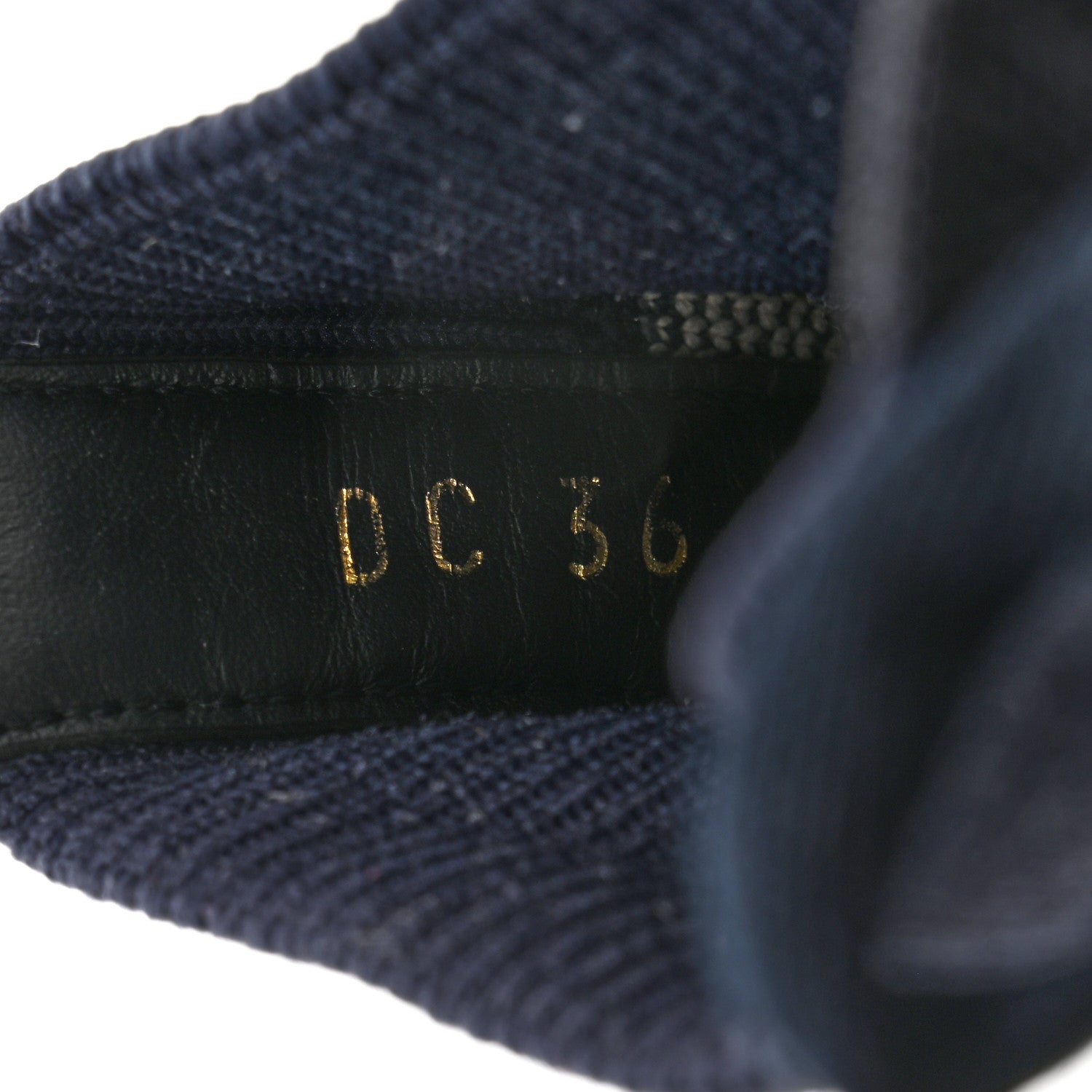 Christian Dior Technical Knit Calfskin Oblique Womens Walk'n Dior High Top Sneakers 36 Deep Blue 7 of 8