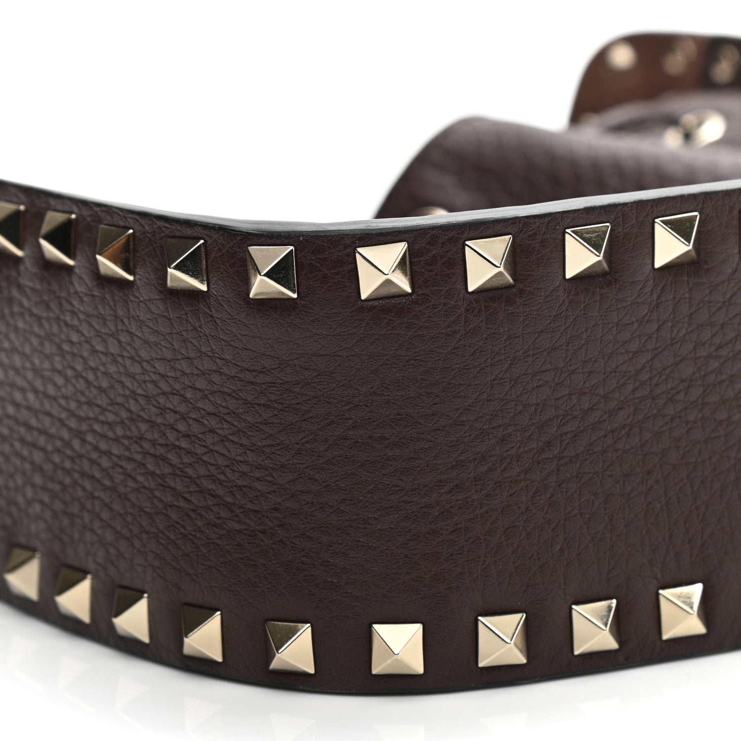 Valentino Garavani Grained Calfskin Rockstud Bucket Bag Rubin 9 of 10