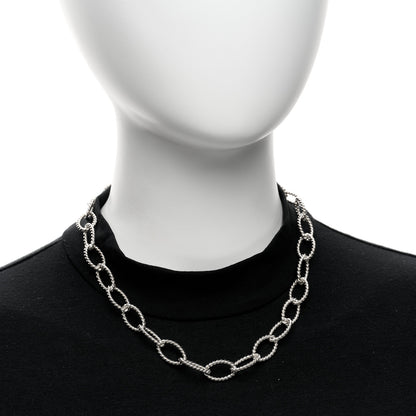 Tiffany Sterling Silver Oval Twist Link Necklace 2 of 4