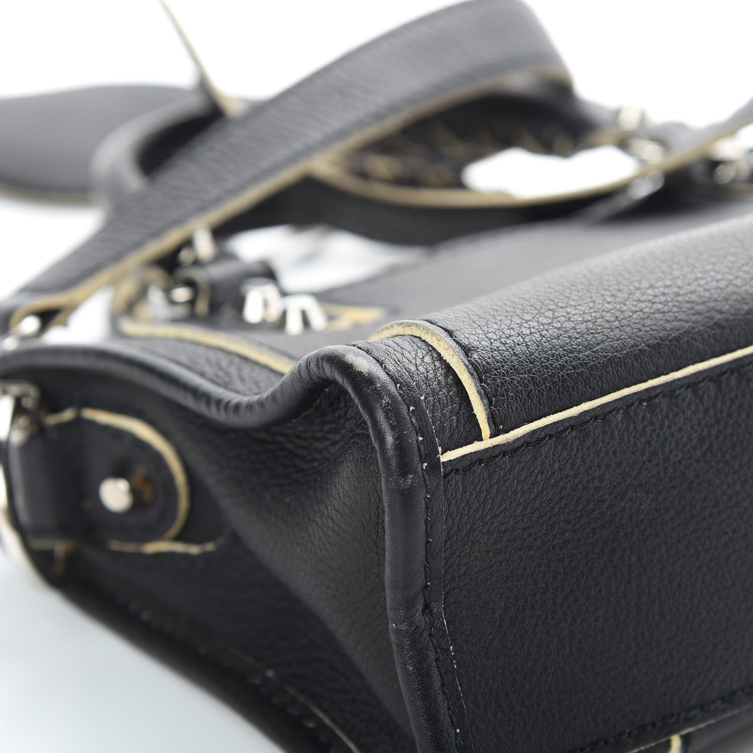 Balenciaga Supple Grained Calfskin Classic Silver Hardware Highlight Mini City Black 12 of 17