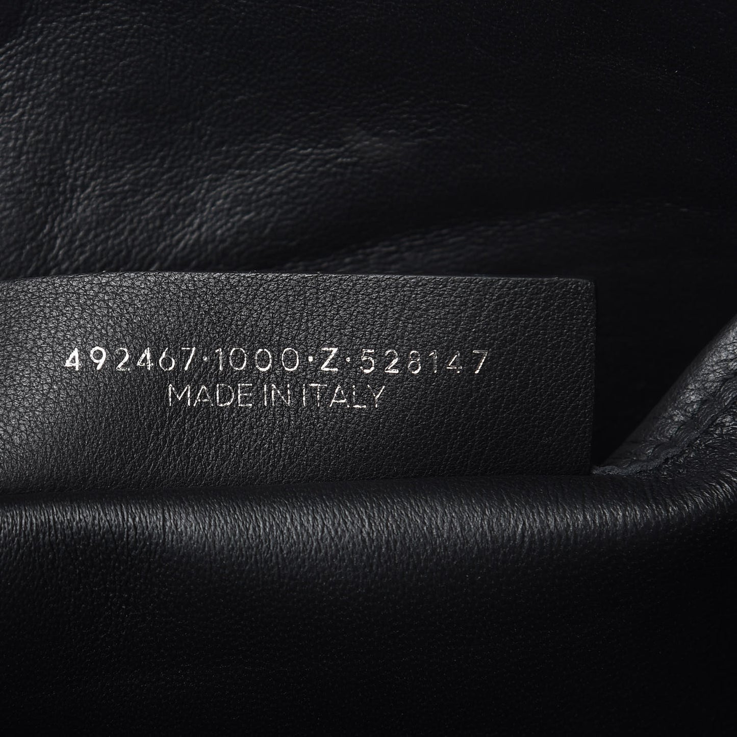Smooth Calfskin Logo Large Everyday Shopping Pouch Black