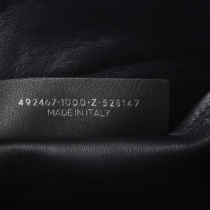 Balenciaga Smooth Calfskin Logo Large Everyday Shopping Pouch Black 7 of 8