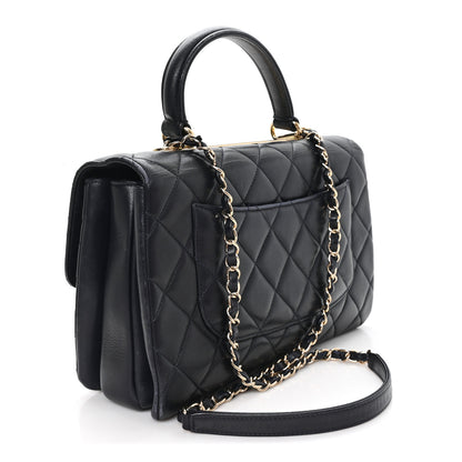 Chanel Lambskin Quilted Medium Trendy CC Flap Dual Handle Bag Black 3 of 13