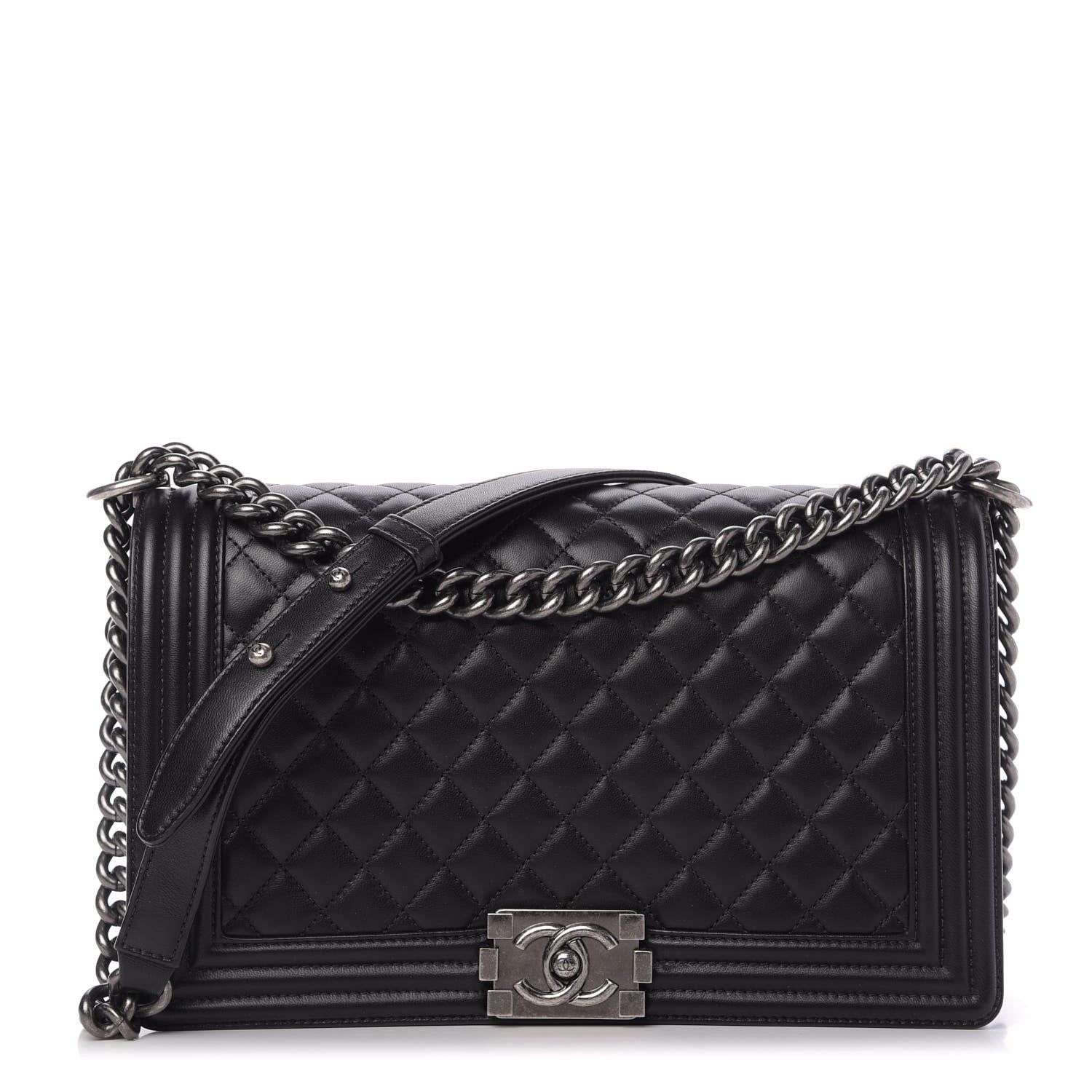 Chanel Lambskin Quilted New Medium Boy Flap Black 1 of 10