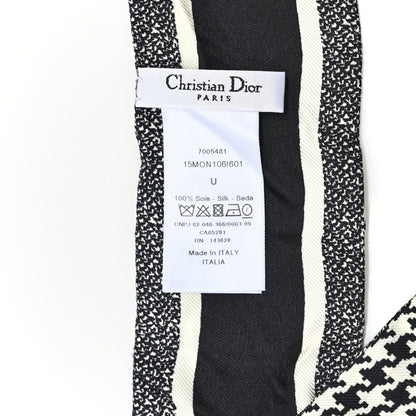 Christian Dior Silk 30 Montaigne Mitzah Scarf Black White 3 of 3