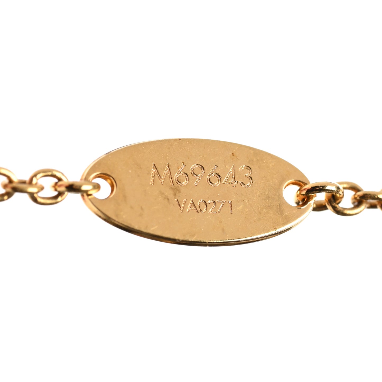 Metal L to V Necklace Gold Silver
