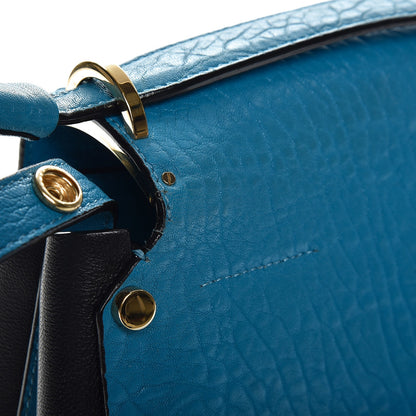 Jimmy Choo Nappa Grainy Leather Studded Lockett Shoulder Bag Robot Blue Black 9 of 10