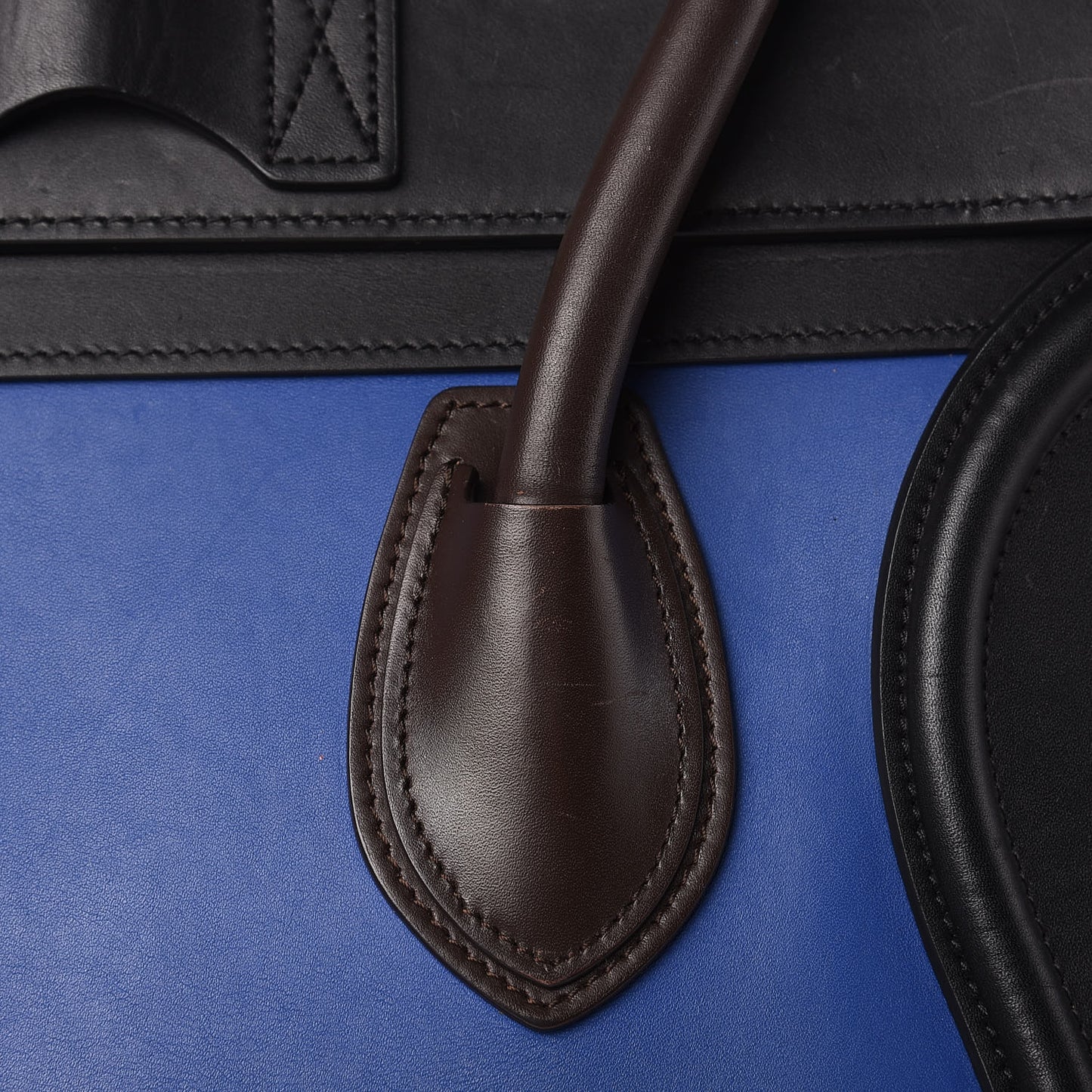 Elephant Calfskin Mini Tri-Color Luggage Indigo