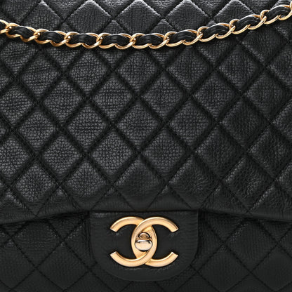 Chanel Calfskin Quilted XXL Travel Flap Bag Black 8 of 16