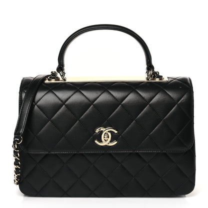 Chanel Lambskin Quilted Medium Trendy CC Flap Dual Handle Bag Black 1 of 10