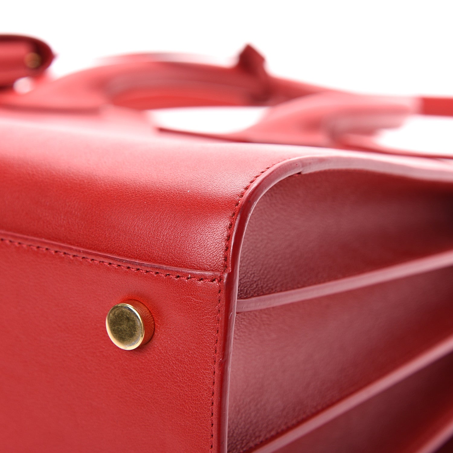 Saint Laurent Calfskin Small Sac De Jour Lipstick Red 10 of 13