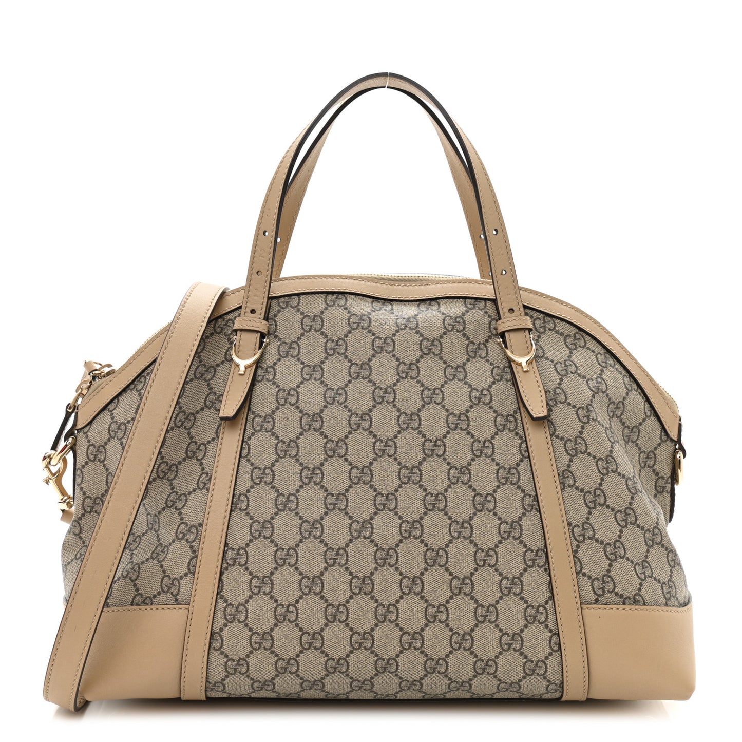 GG Supreme Monogram Medium Nice Top Handle Dome Bag Beige