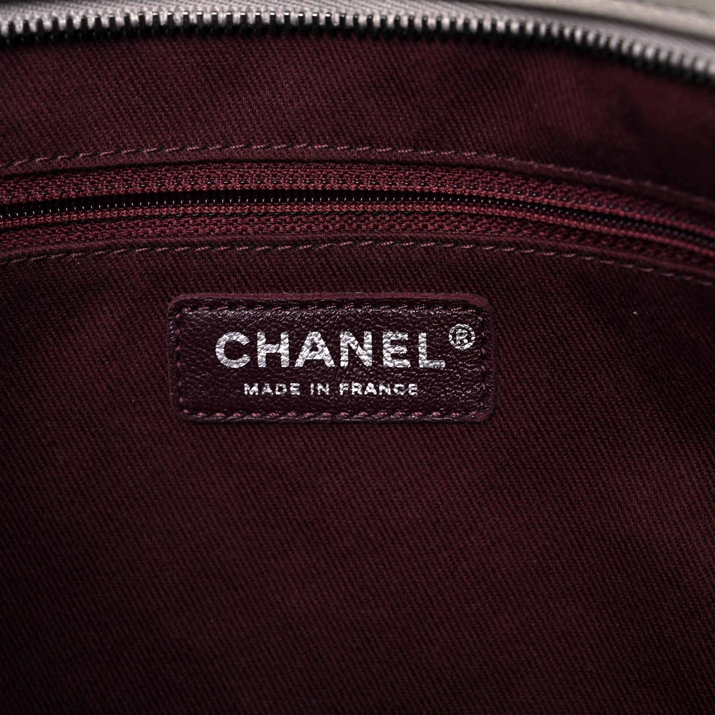 Washed Lambskin Quilted CC Travel Flap Grey