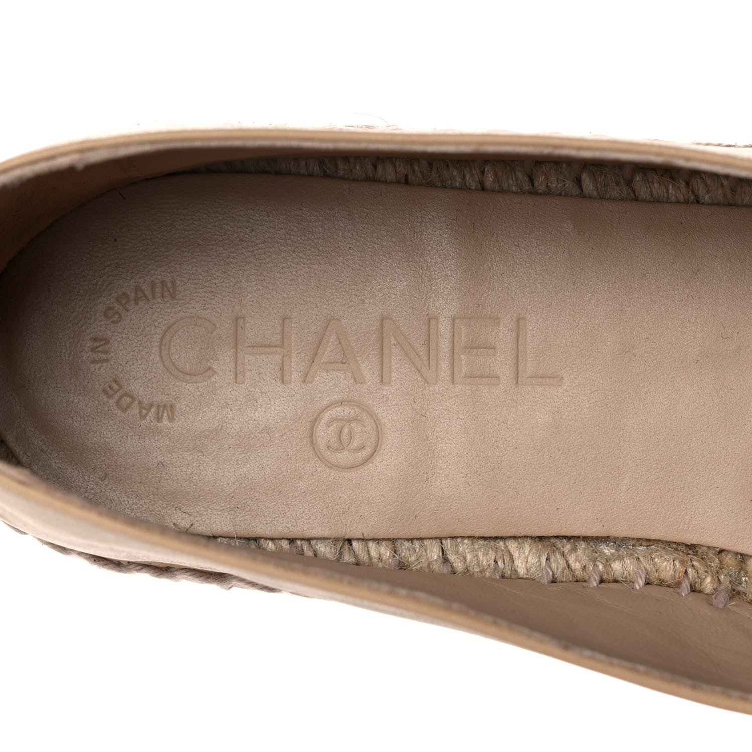 Chanel Lambskin CC Espadrilles 39 Beige Black 8 of 9