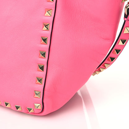 Valentino Garavani Vitello Small Rockstud Tote Fuxia Fluo 10 of 10
