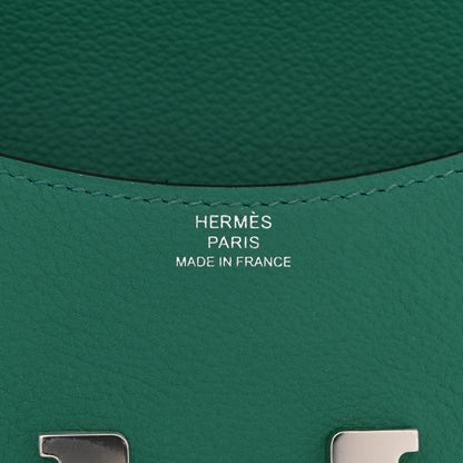 Hermes Evercolor Bi-Color Constance Slim Wallet Vert Vertigo Bleu Zanzibar 7 of 9
