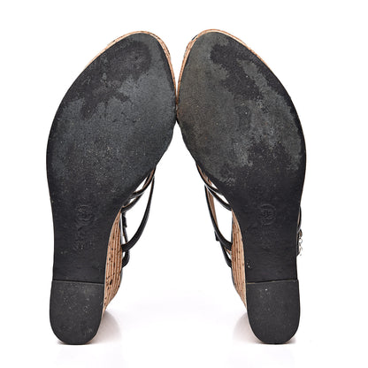 Chanel Patent Cork CC Wedge 39 Black 5 of 11