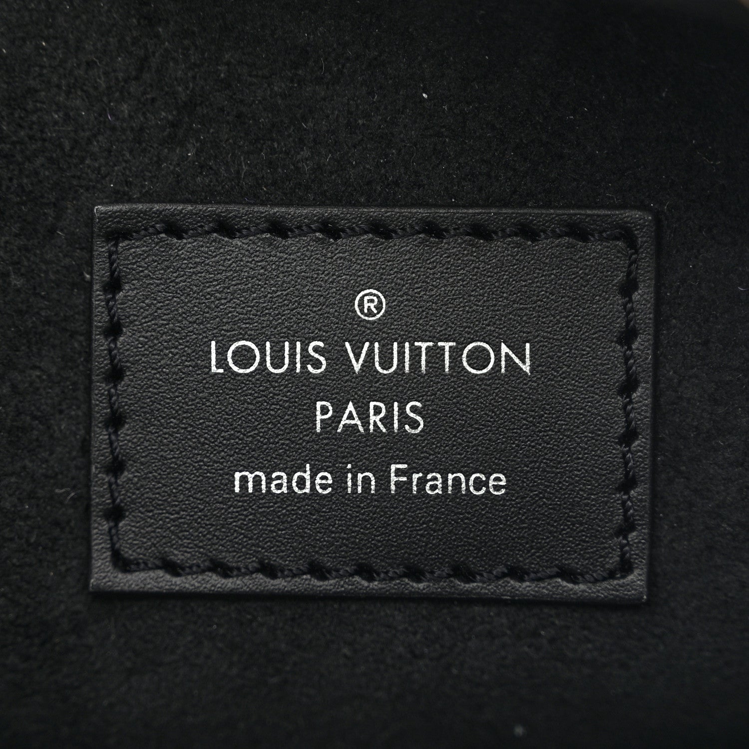 Louis Vuitton Calfskin Debossed Monogram Side Trunk Black 6 of 10