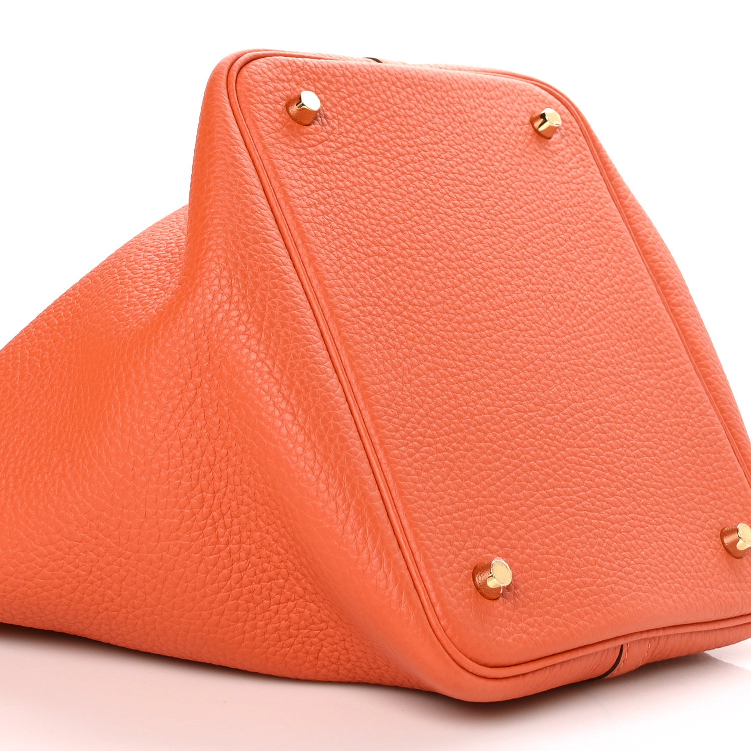 Hermes Taurillon Clemence Picotin Lock 22 MM Orange 8 of 10