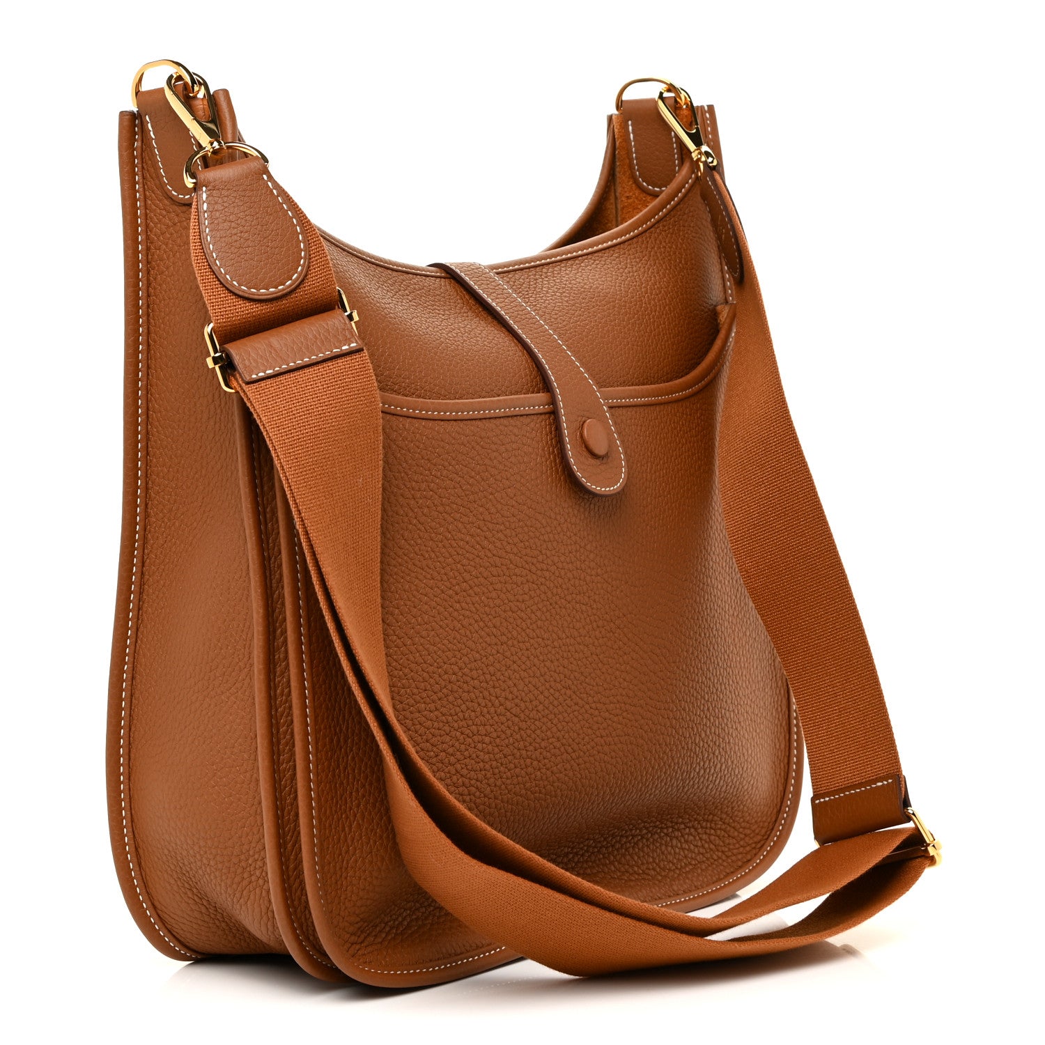 Hermes Taurillon Clemence Evelyne III GM Gold 3 of 11