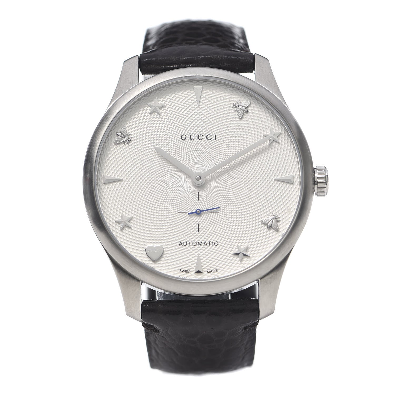 Gucci Stainless Steel Alligator 40mm G-Timeless Charm Automatic Watch 1 of 7