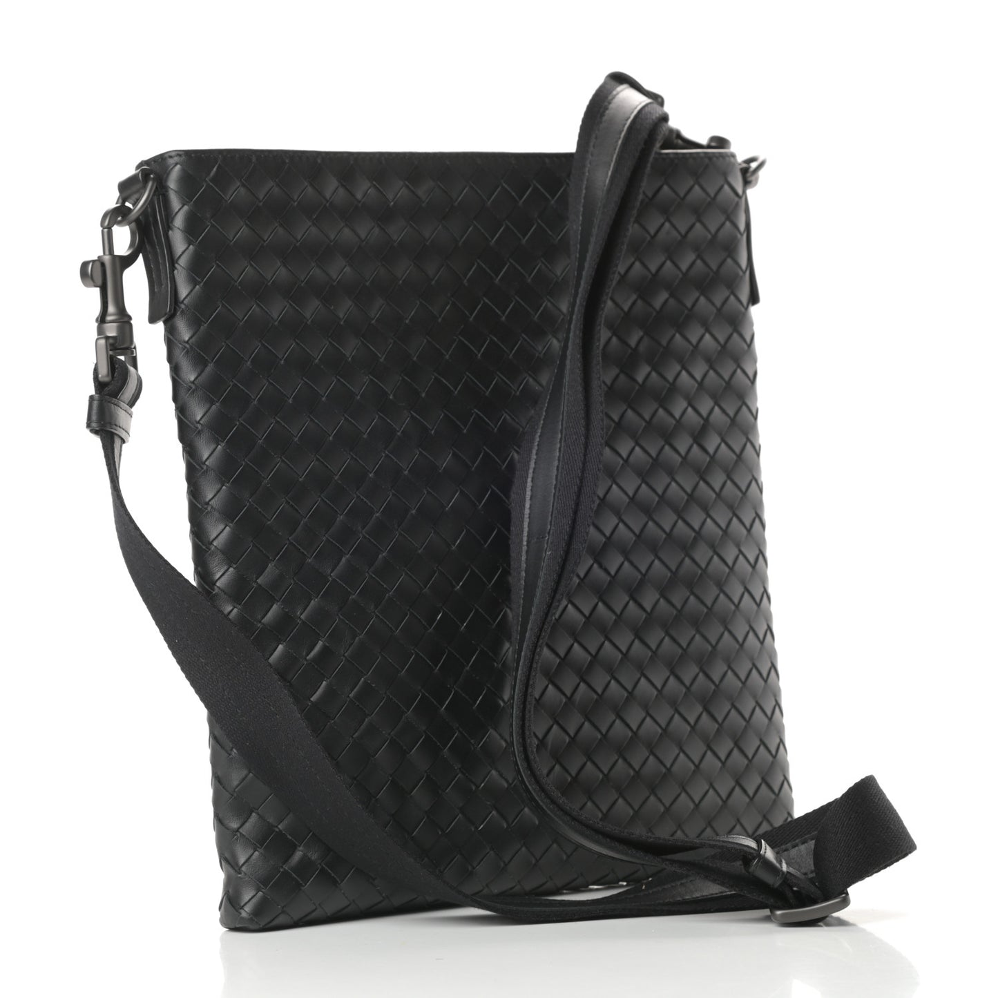 Nappa Intrecciato VN Crossbody Messenger Bag Black