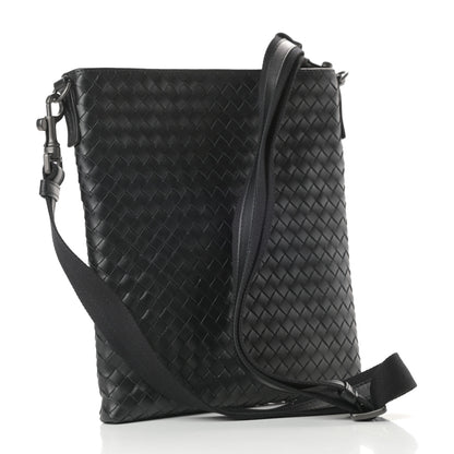 Bottega Veneta Nappa Intrecciato VN Crossbody Messenger Bag Black 3 of 10