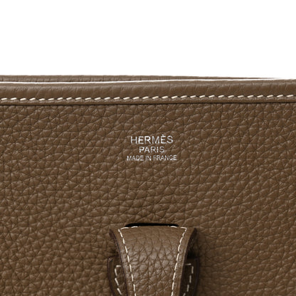 Hermes Taurillon Clemence Evelyne III PM Etoupe 6 of 12