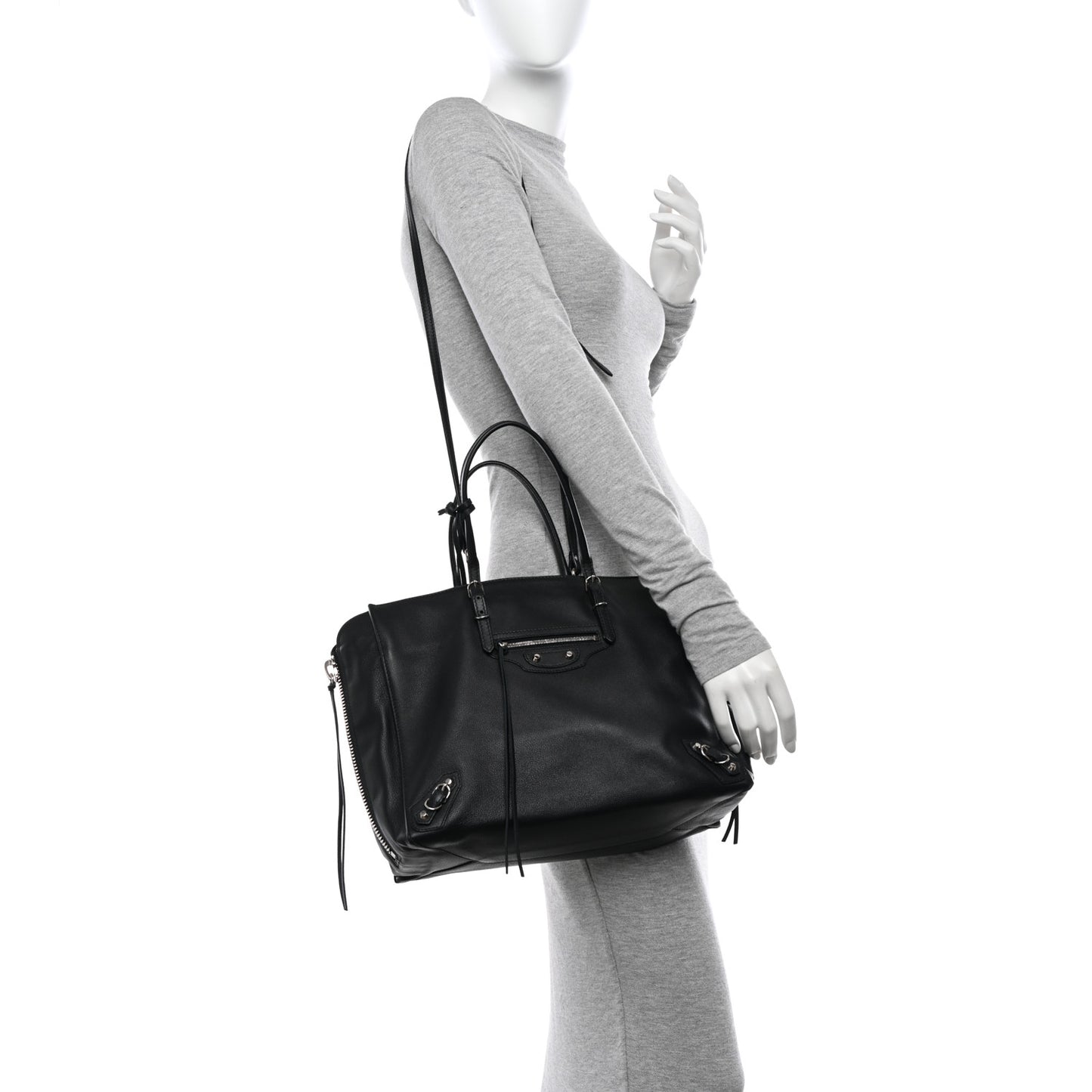 Veau Papier B4 Zip Around Tote Black