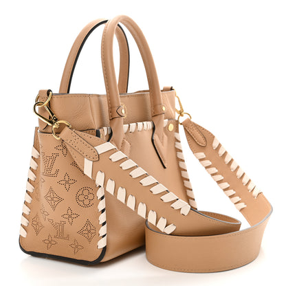 Louis Vuitton Calfskin Mahina Braided On My Side PM Arizona Brown 3 of 9
