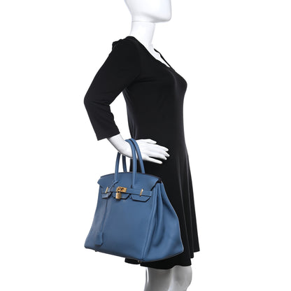 Hermes Togo Birkin 35 Azur 3 of 10