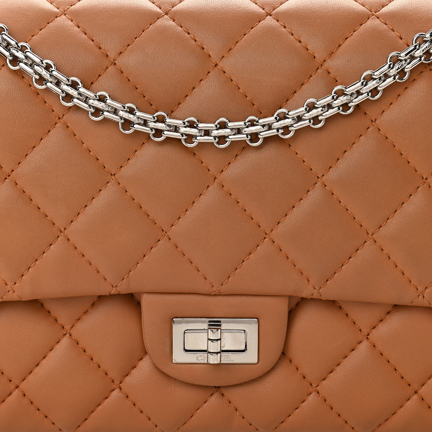 Chanel Lambskin Quilted 2.55 Reissue 226 Flap Dark Beige 8 of 13