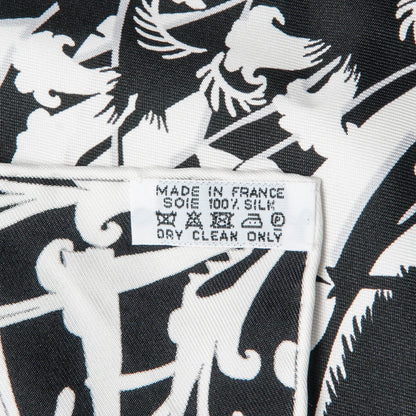 Hermes Silk Tyger Tyger Scarf 90 Noir Blanc Gris 3 of 6