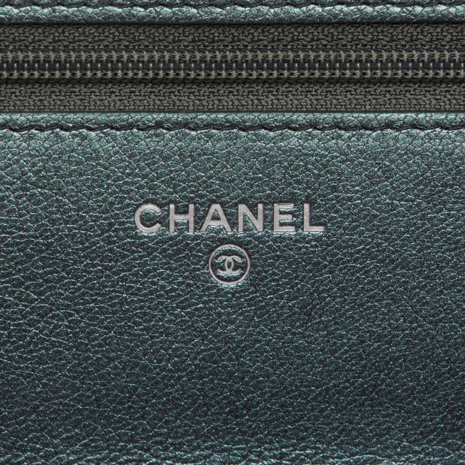 Chanel Iridescent Goatskin Quilted Wallet On Chain WOC Purple 6 of 8