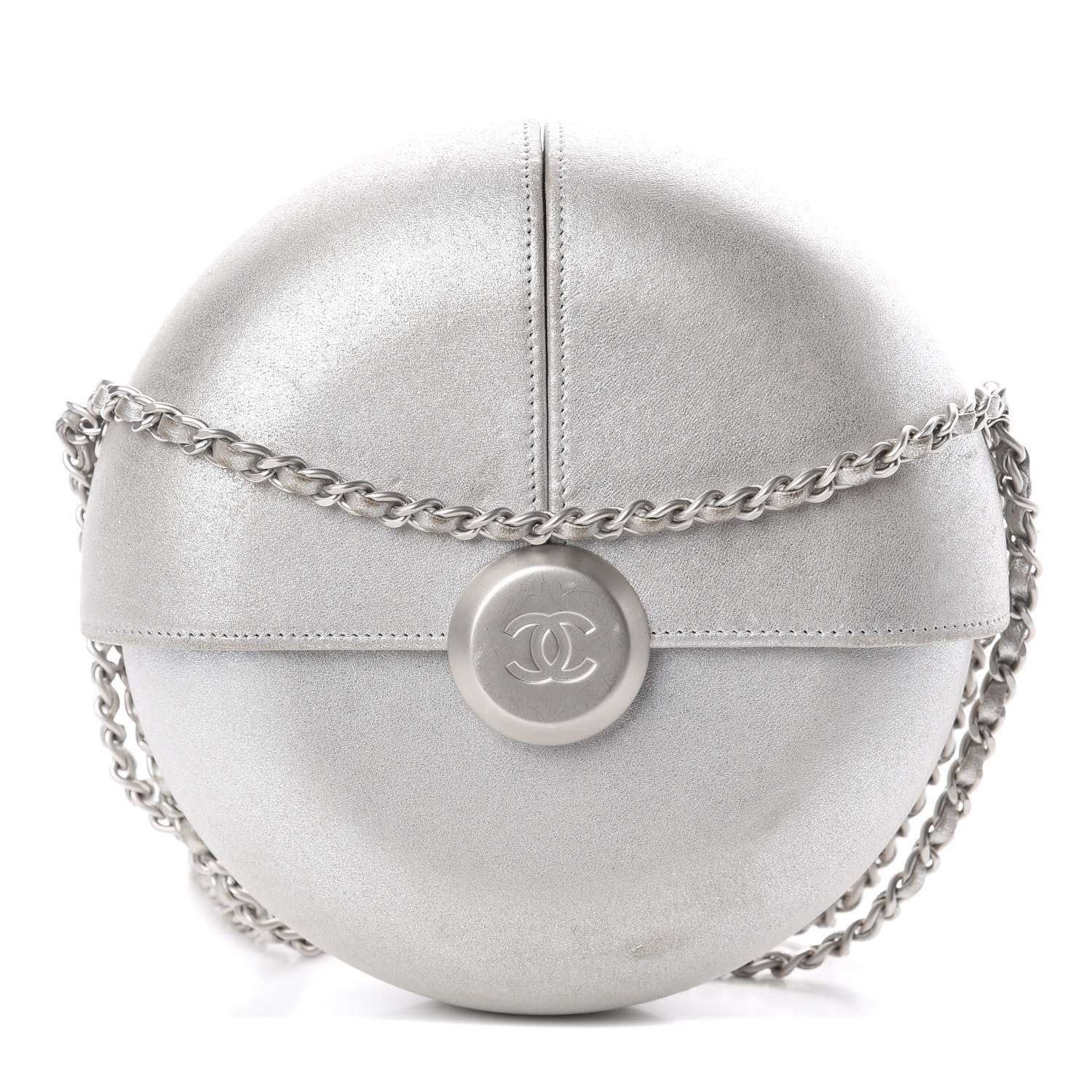 Chanel Metallic Lambskin Evening In the Air Bag Silver 1 of 9