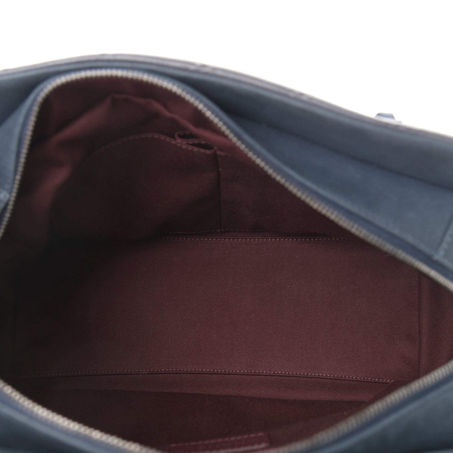 Calfskin Diamond Embossed Large CC Zip Shopping Tote Blue