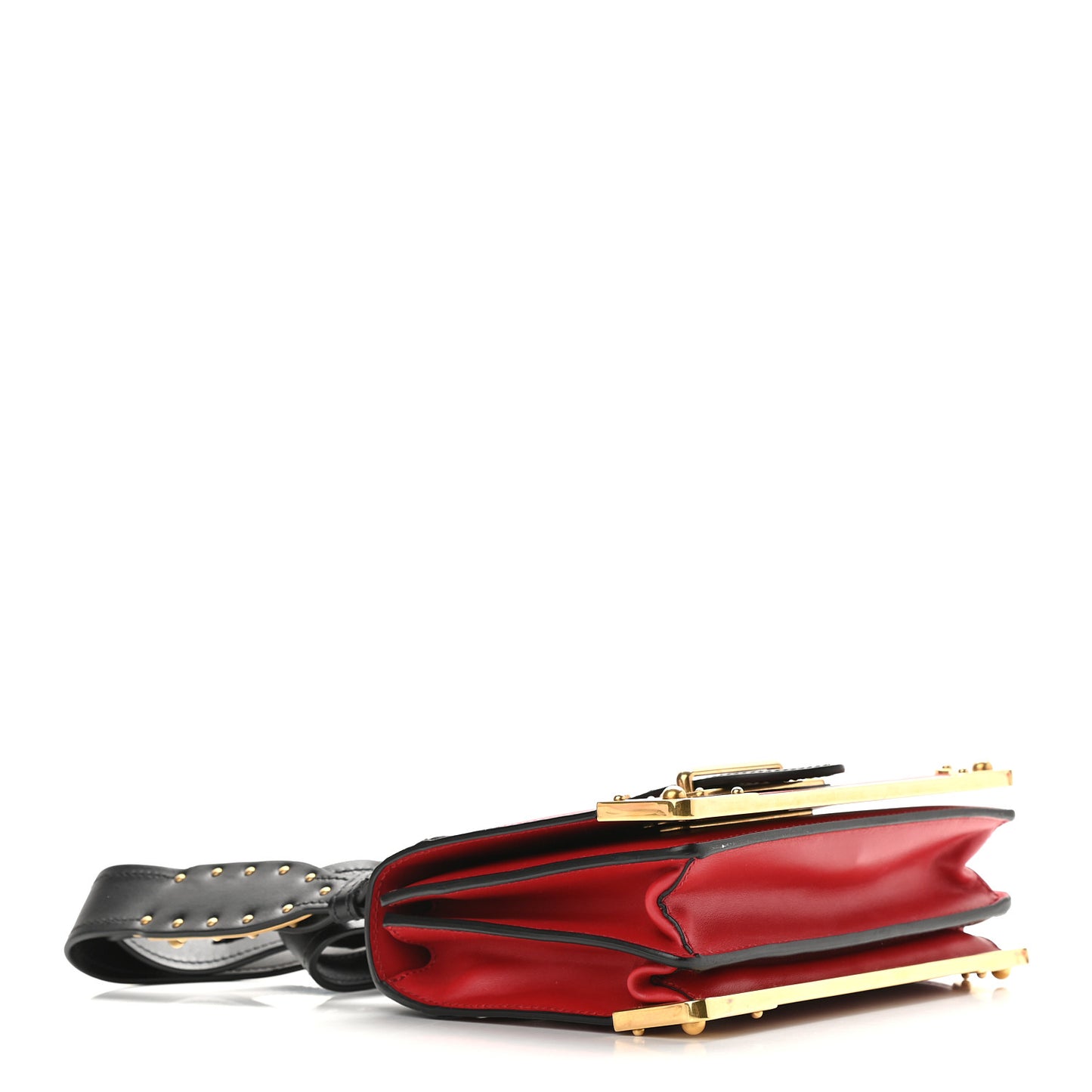 City Calfskin Saffiano Cahier Bag Fuoco Black