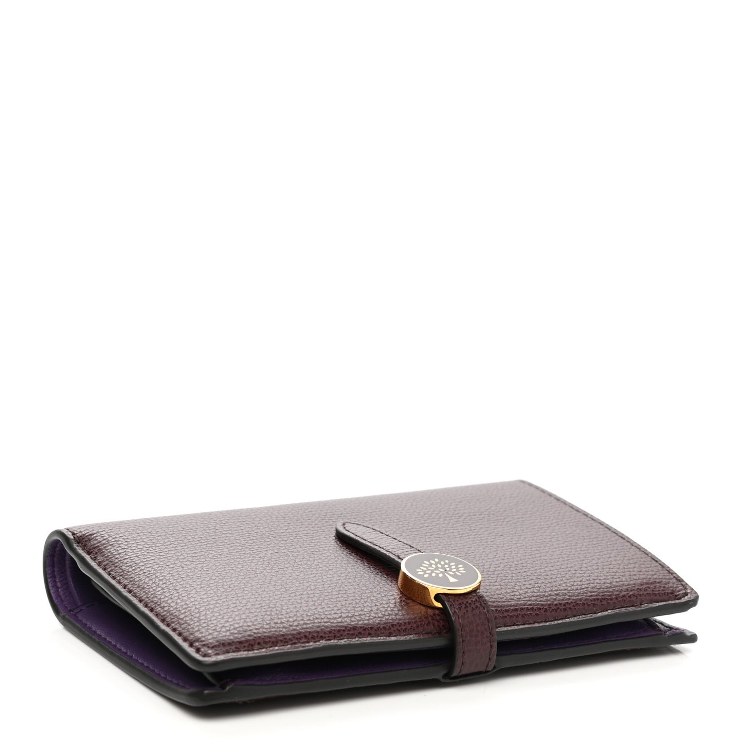 Cross Grain Calfskin Tree Wallet Oxblood