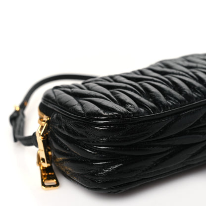 Miu Miu Vitello Lux Matelasse Double Zip Phone Holder Black 10 of 14