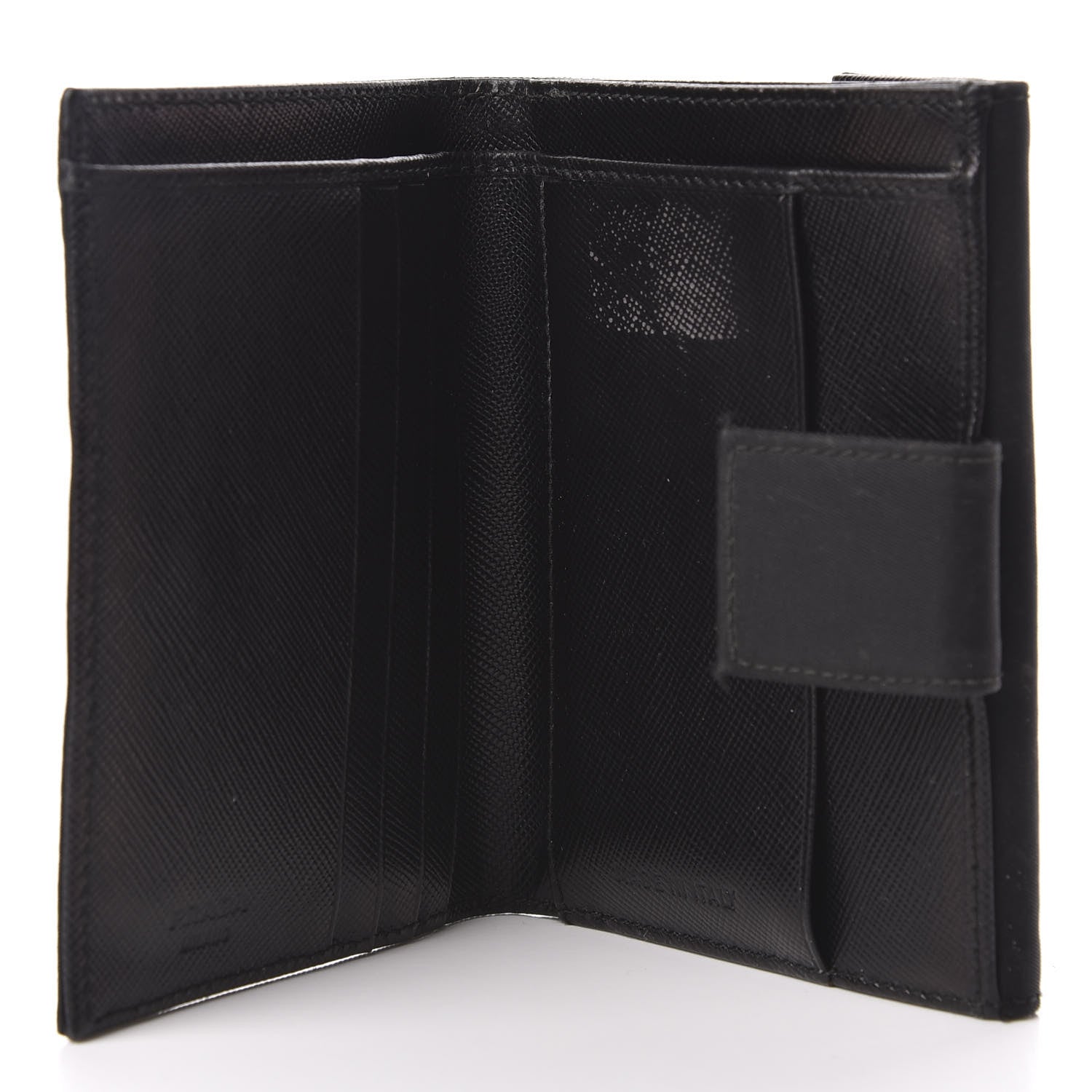 Prada Tessuto Nylon French Wallet Black 6 of 8