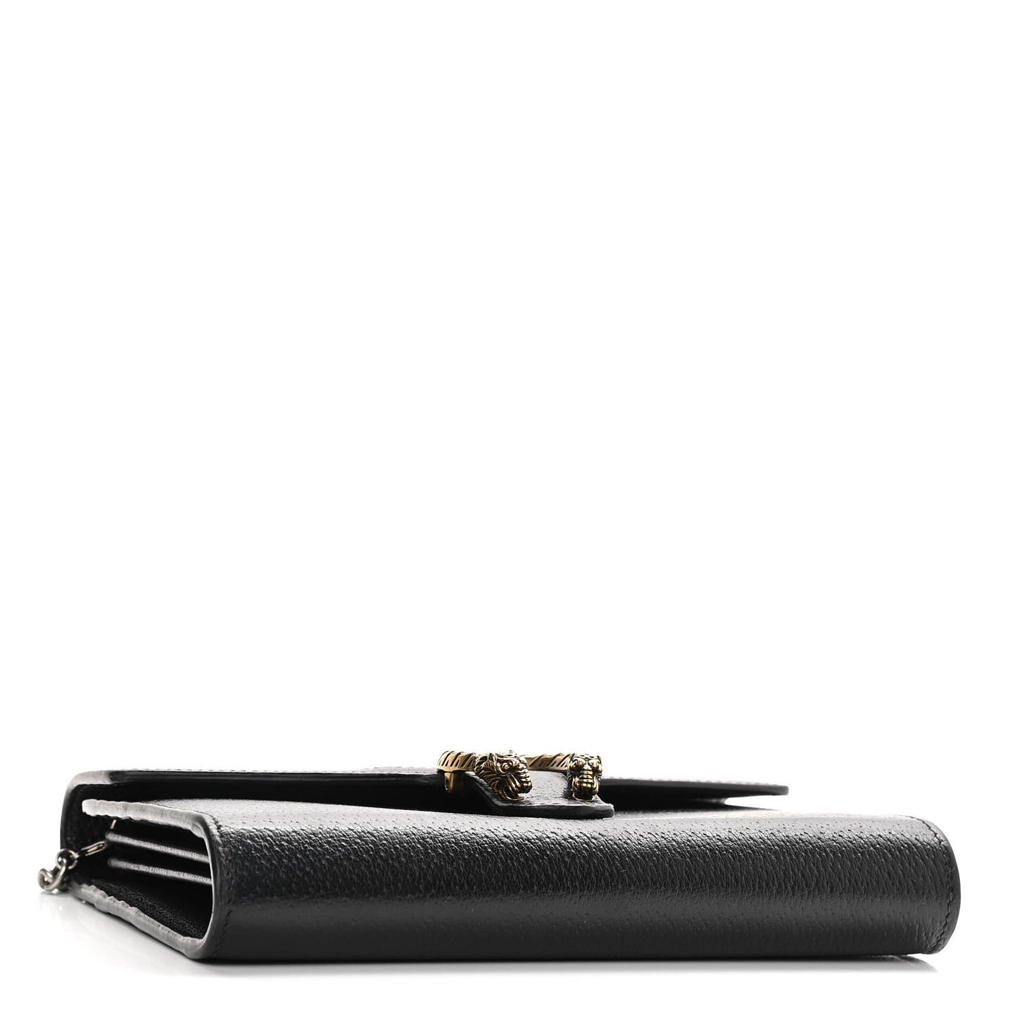 Calfskin Web Mini Dionysus Chain Wallet Black