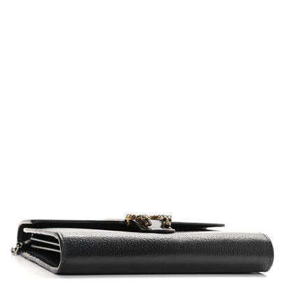Gucci Calfskin Web Mini Dionysus Chain Wallet Black 4 of 12